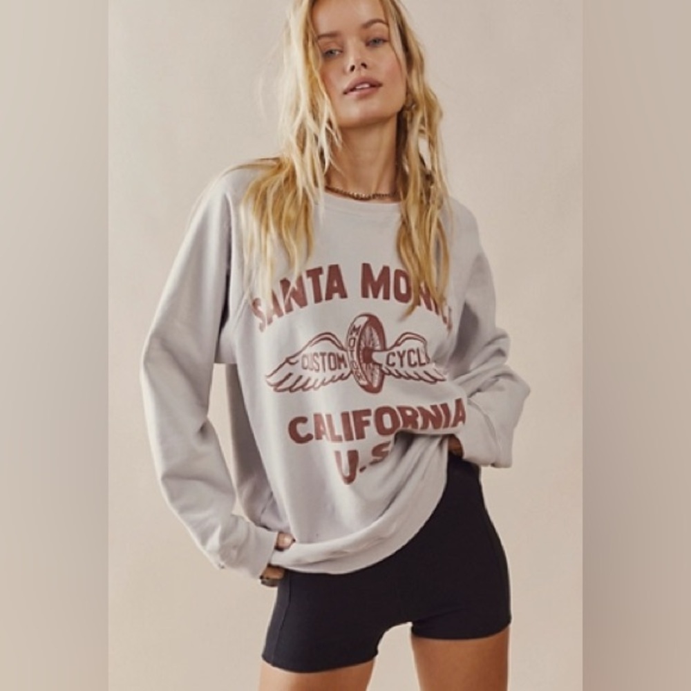 Free People Custom Cycles Crew Sweatshirt